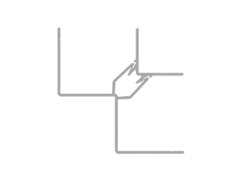 EZ 97 — 2-Piece Inside Corner 1-1/4″ Trim profile