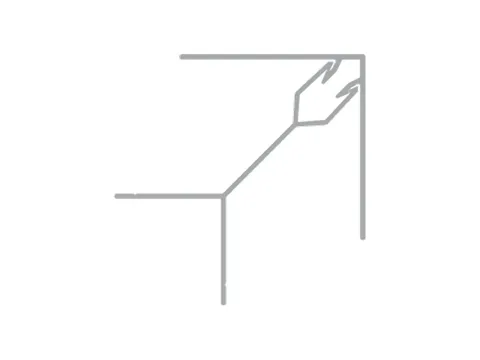 EZ 99 — 2-Piece Arrow Outside Corner 1-1/4″ Trim profile